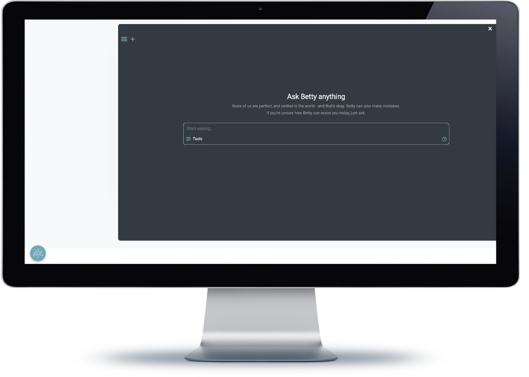 AI Conversational Interface - Betty on Monitor